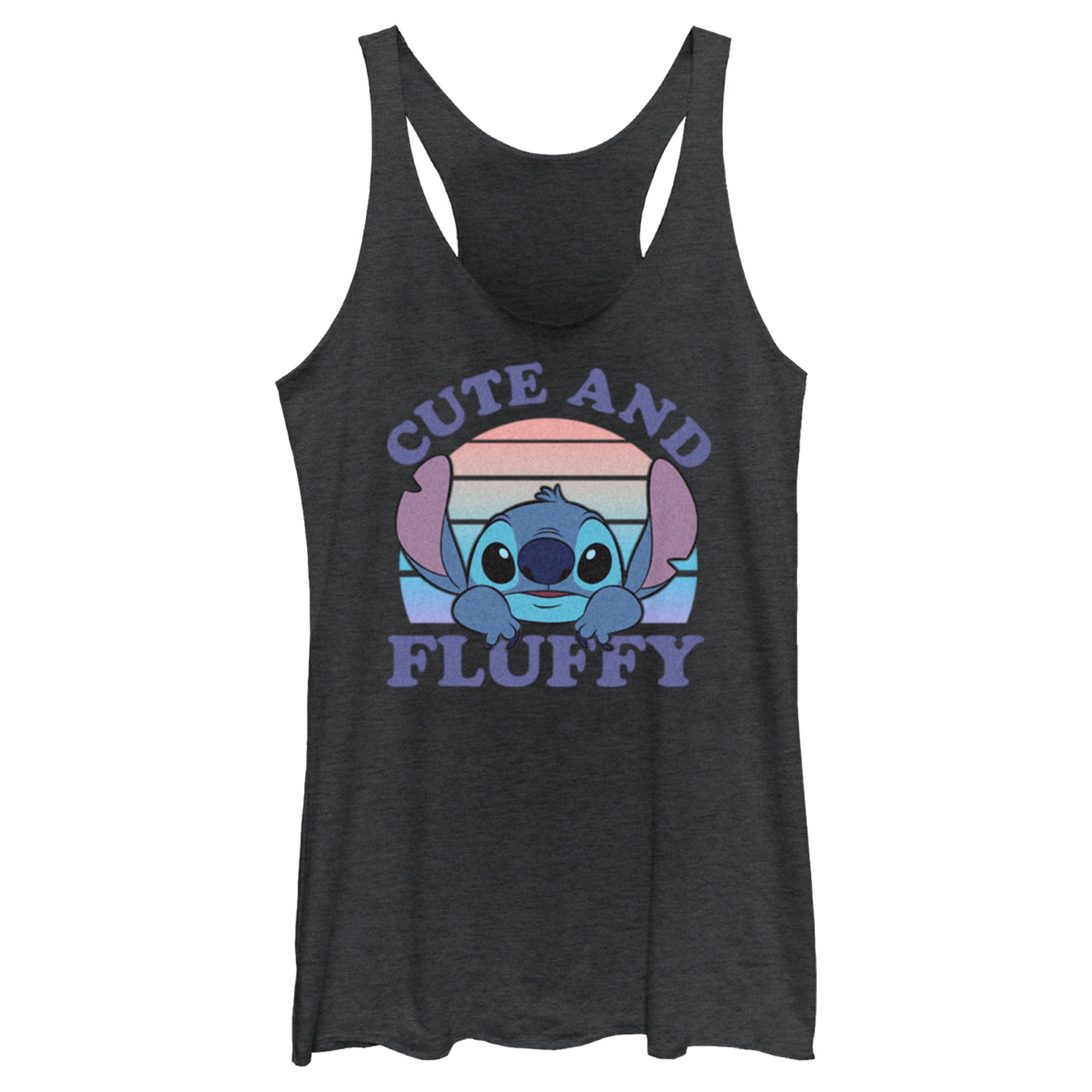 Women’S Lilo & Stitch Cute And Fluffy Racerback Tank Top