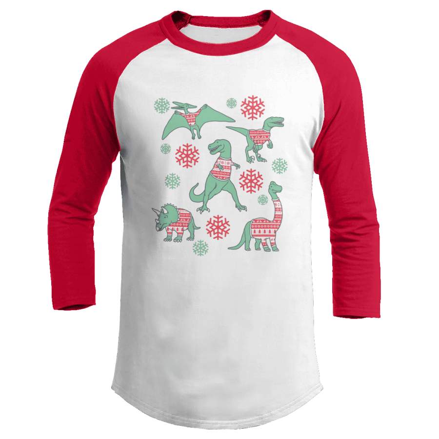 Dinos In Christmas Sweaters - Kids