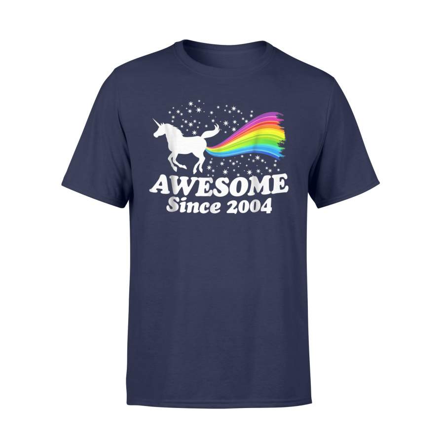 14 14th Birthday Unicorn Farting Rainbow 2004 Cute T Shirt