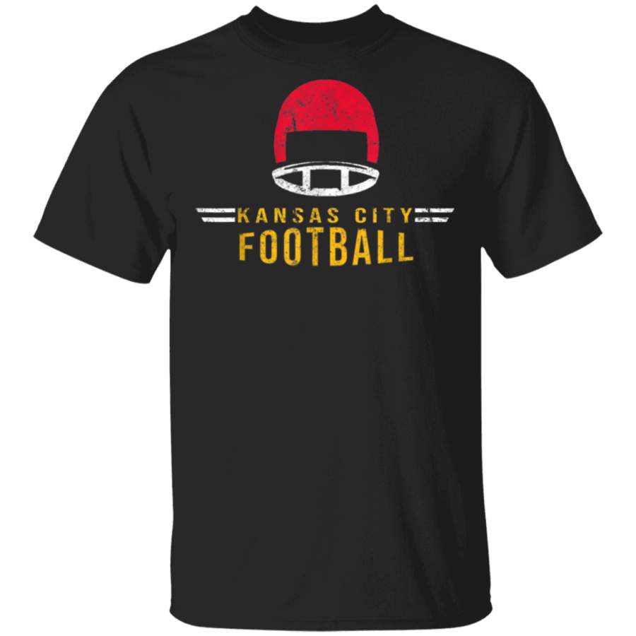 Vintage Kansas City KC Football Helmet Retro Fan Tshirt