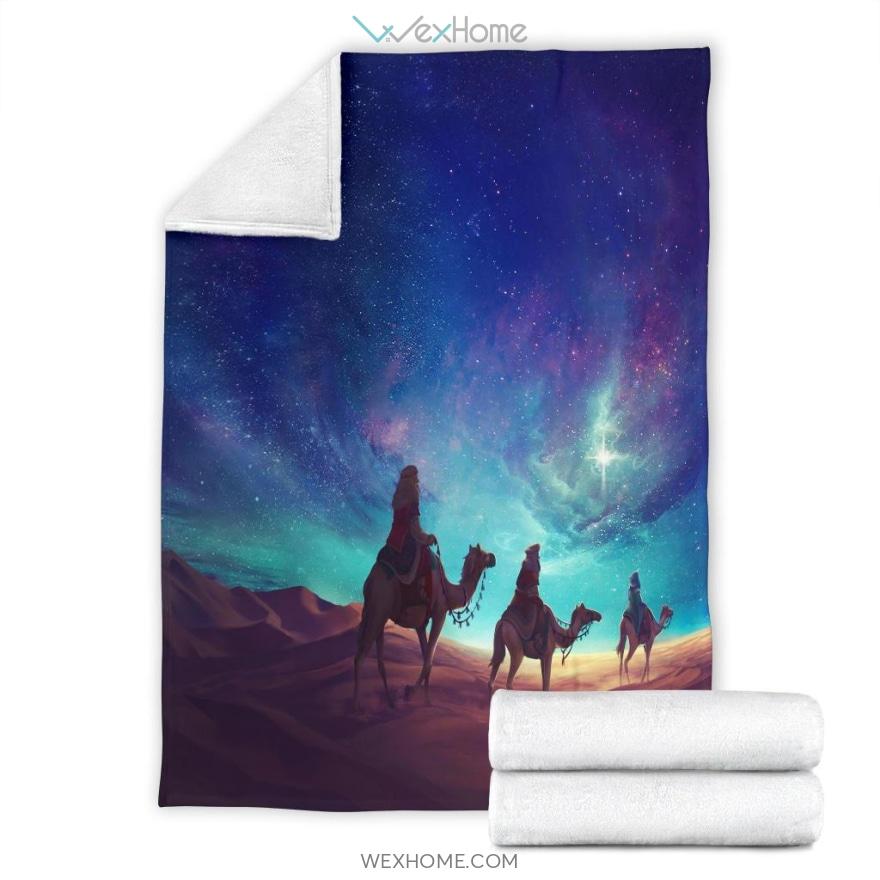 Camel Under Night Sky Galaxy Premium Blanket