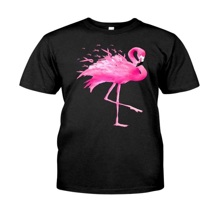 Flamingo Pink Ribbon Breast Cancer Awareness Shirt