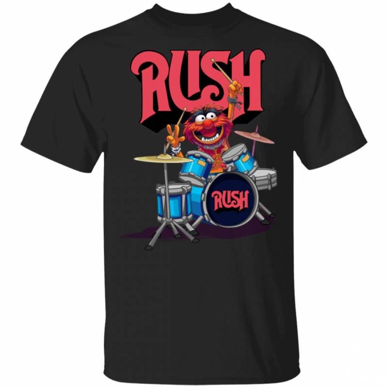 Elmo Muppet Playing Drum Rush Rock T-Shirt