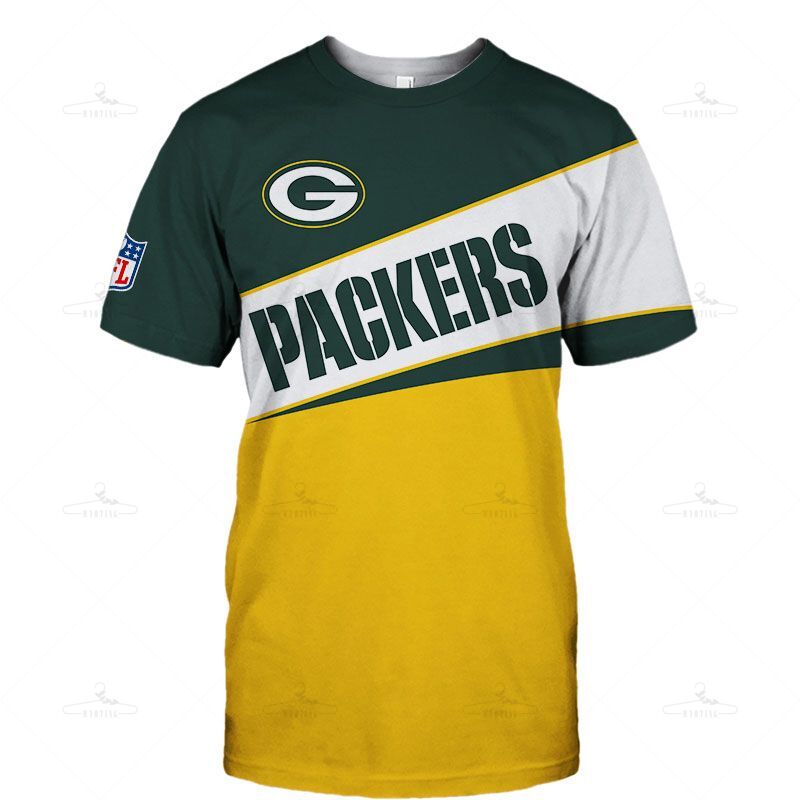 Green Bay Packers T-Shirt 3D  Short Sleeve Gift