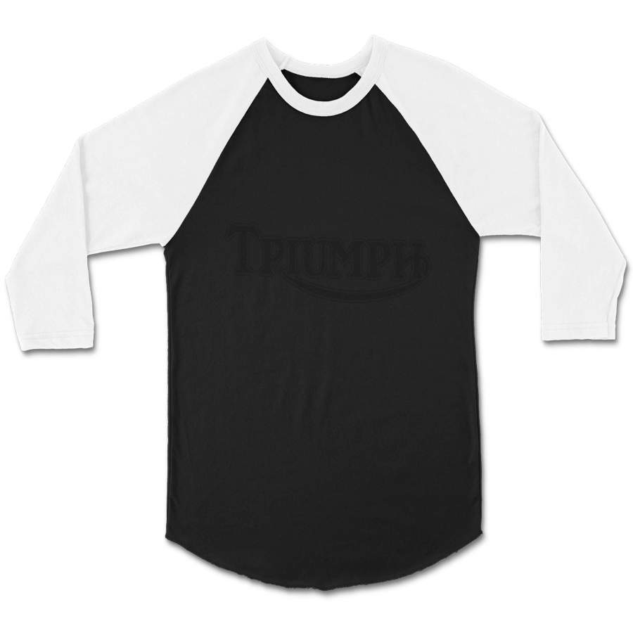 Triumph Bike Moto Motorcycles Vtg British CPY Unisex 3/4 Sleeve Baseball Tee T-Shirt