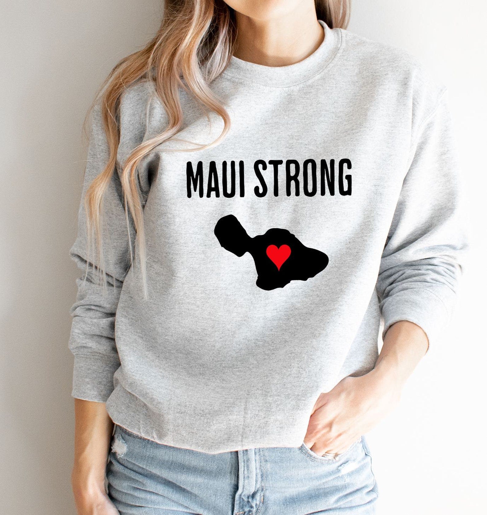 Maui Strong Sweatshirt, Maui Wildfire Relief Sweatshirt, Lahaina Hawaii Fires, Maui Wildfire Sweatshirt, Proceeds Donated Sweatshirt Sws1844