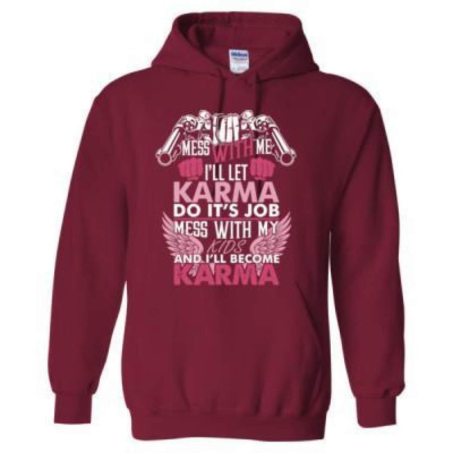 AGR Ill Become Karma If You Mess With My Kids – Heavy Blend™ Hooded Sweatshirt