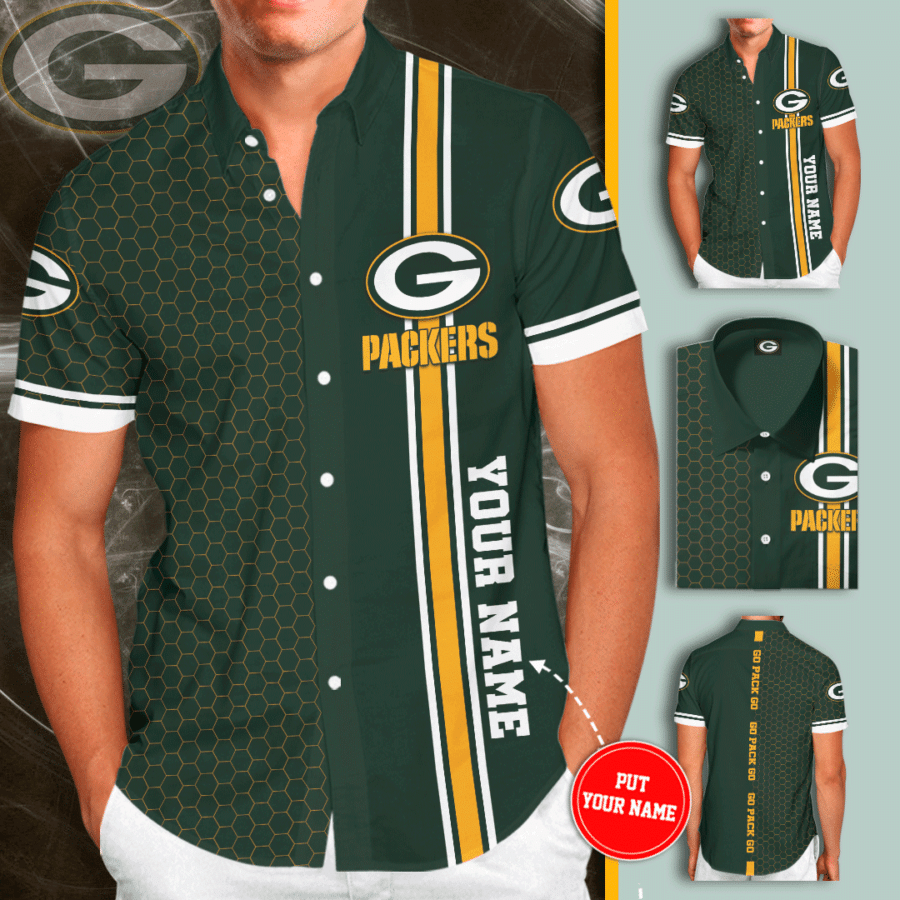 Personalized Green Bay Packers Sport Team All Over Print 3D Hawaiian Shirt-Green-Tph