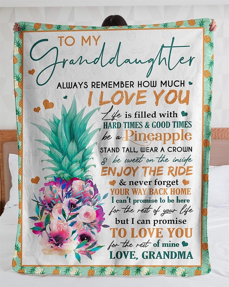 To My Granddaughter Blanket,Always Remember How Much  I Love You, Gift For Granddaughter Family Home Decor Bedding Couch Sofa Soft And Comfy Cozy