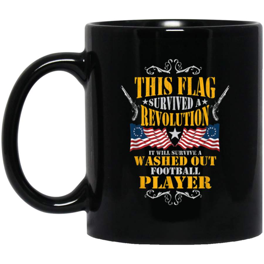 Vintage Betsy Ross American Flag 11 oz 15 oz Black Mug