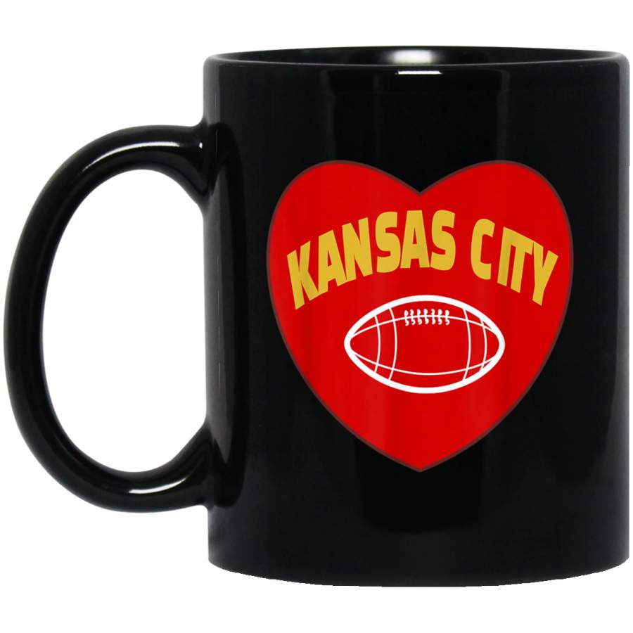 Kansas City Valentines Heart Mugs Football Fan Mugs Mug