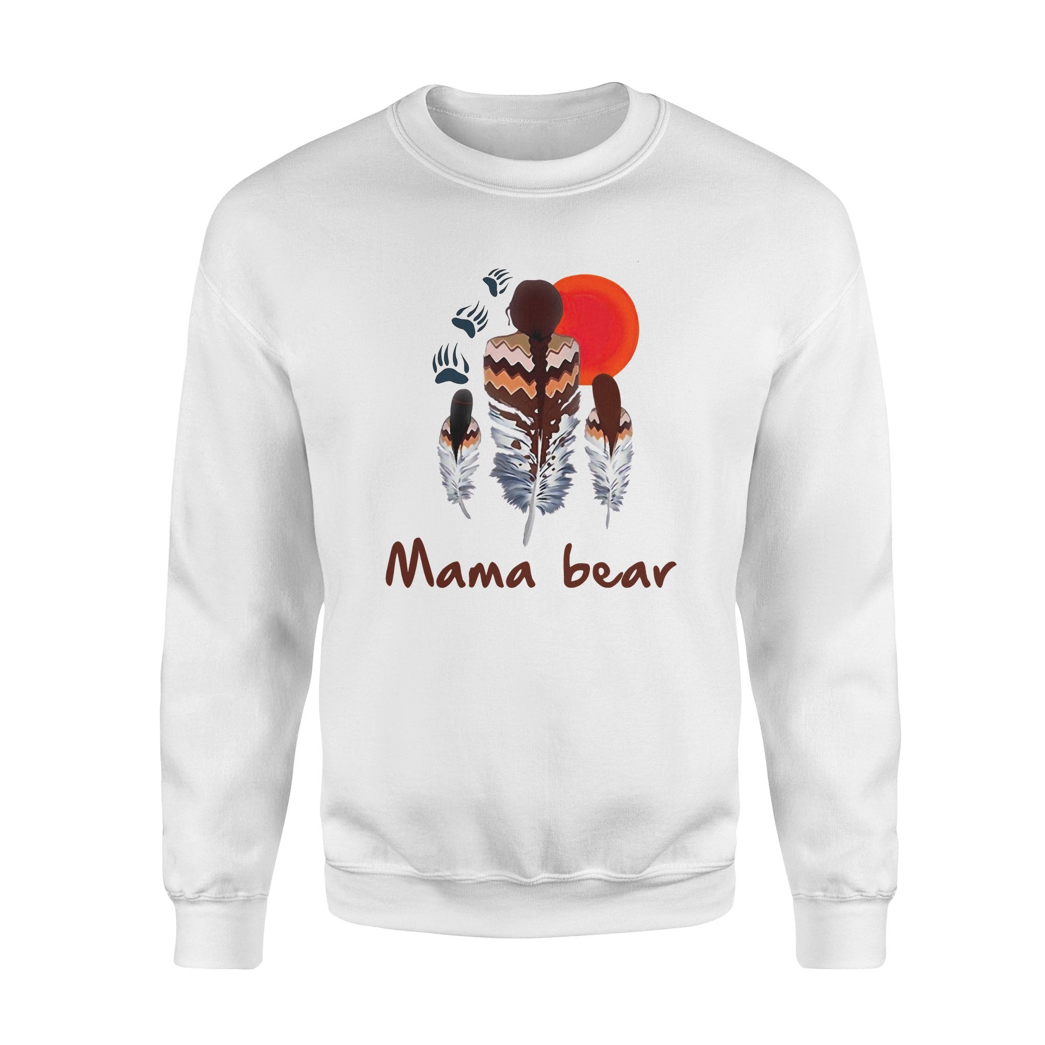 Mama Bear Native American – Premium Crew Neck Sweatshirt