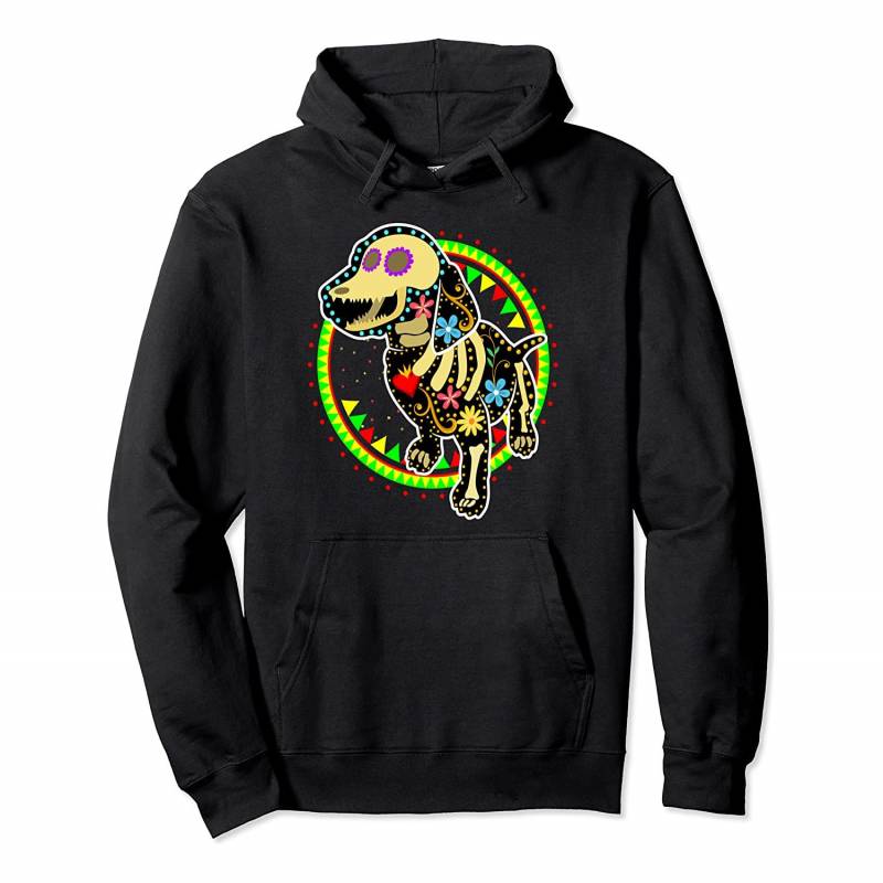 Sugar Skull Dog Puppy Day Of The Death Pullover Hoodie, T-Shirt, Sweatshirt, Tank Top, Racerback, Dolman