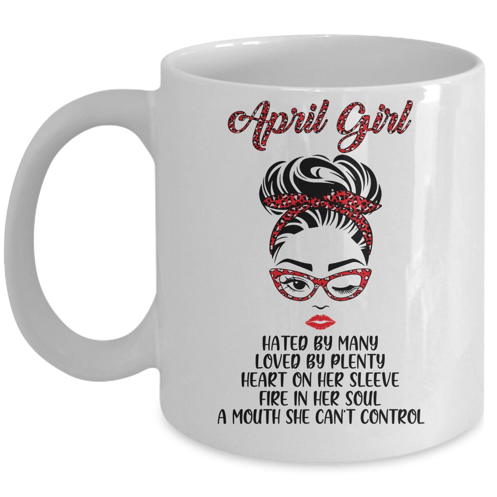 April Girl Hated By Many Loved By Plenty Leopard Women Mug