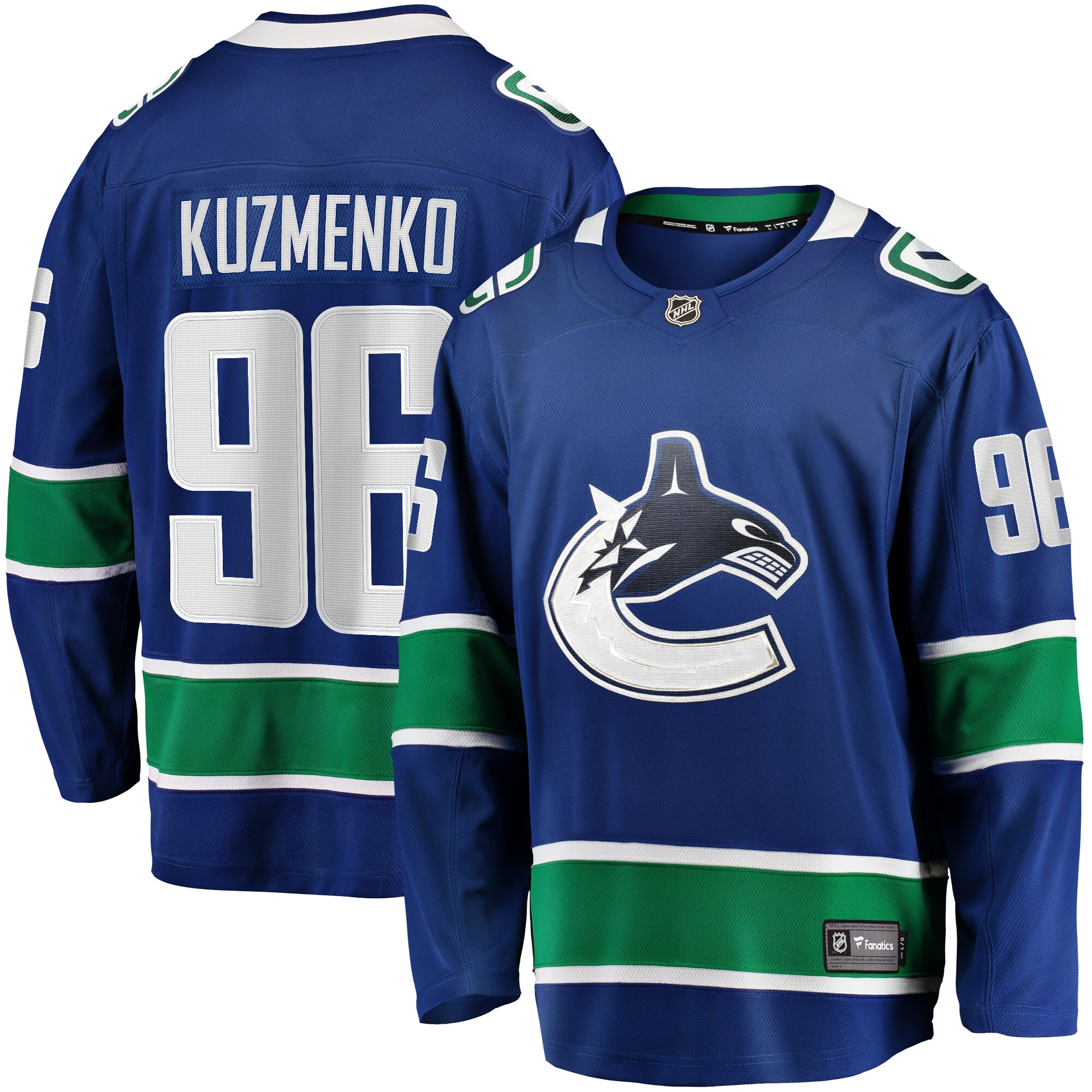 Men's Vancouver Canucks Andrei Kuzmenko Blue Home Breakaway Jersey