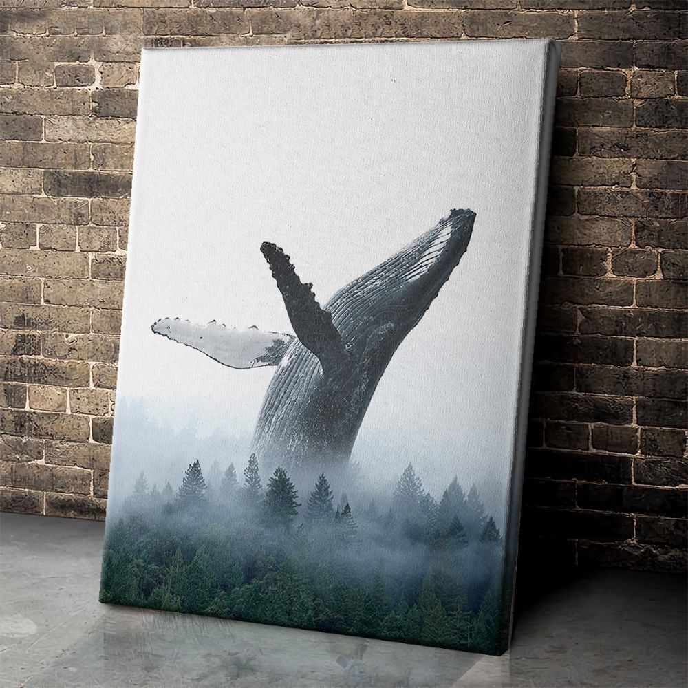 Whale Forest Poster & Canvas