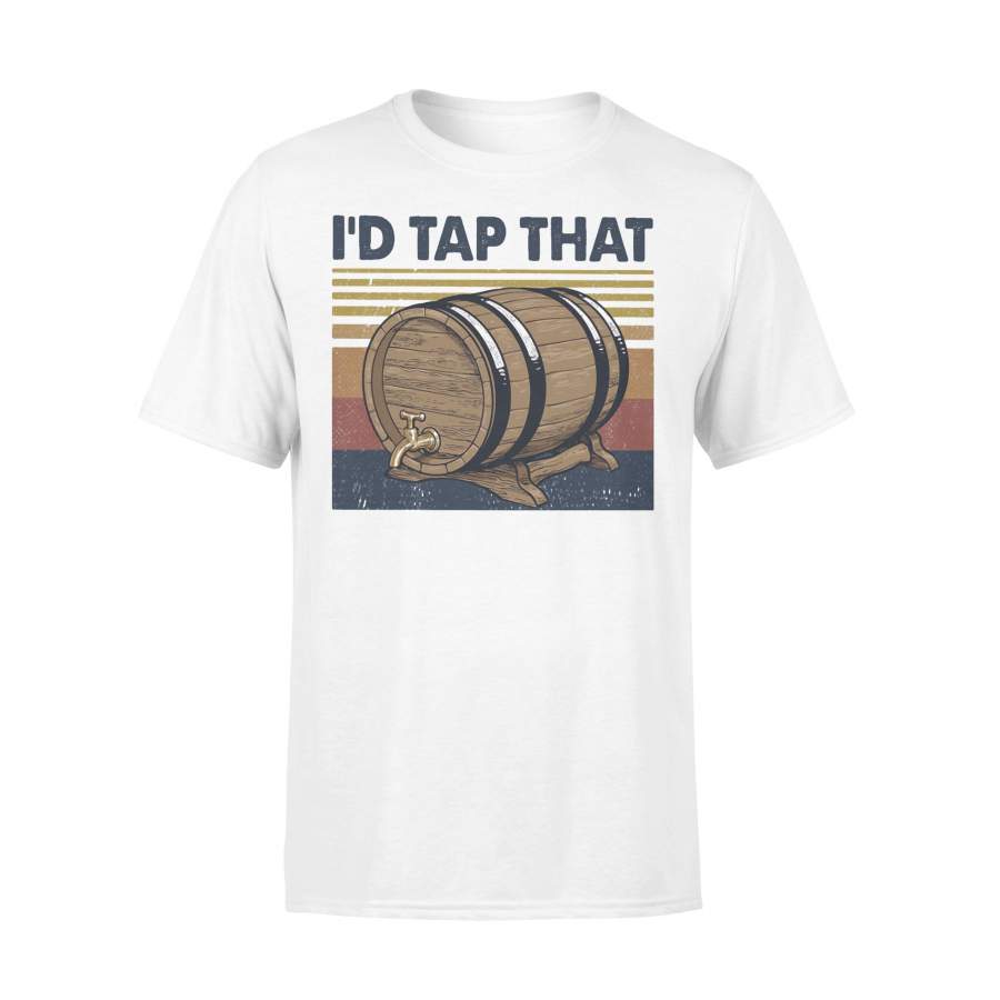 Wine I’d Tap That Beer Vintage T-shirt