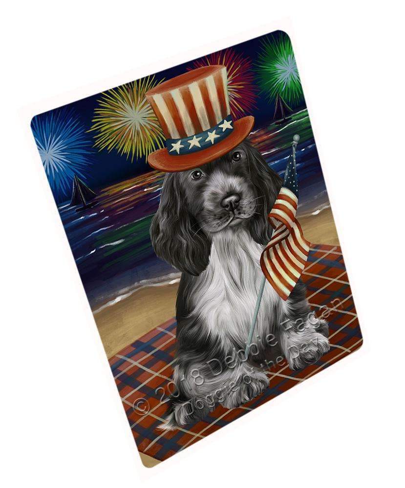 4Th Of July Independence Day Firework Cocker Spaniel Dog Blanket Blnkt85080