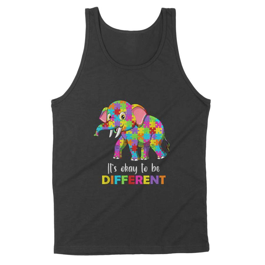 It’s Okay To Be Different Autism Awareness Elephant – Standard Tank