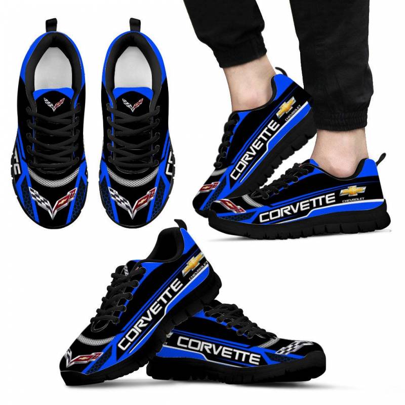 3D Printed Corvette Chevrolet NCT Sneakers Ver 1 For Men & Women (Blue)