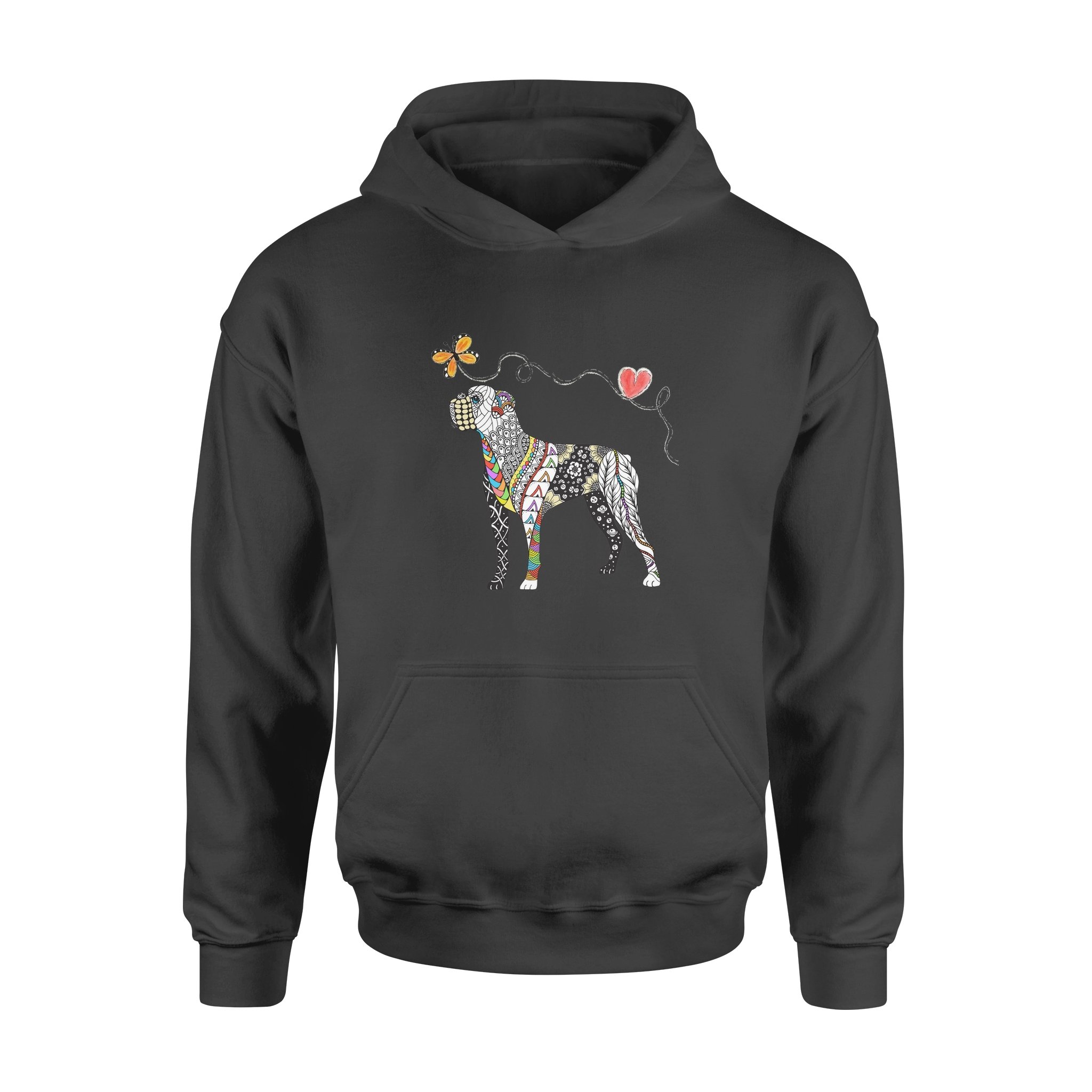 Zentangle rainbow boxer – Standard Hoodie, Gift for you, gift for her, gift for dog lover, gift for bull terrier lover