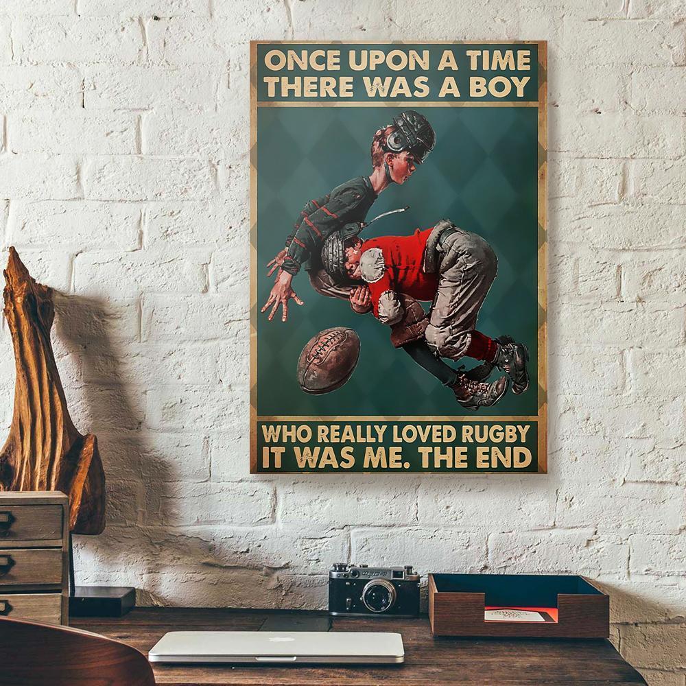Custom Canvas Prints There Was A Boy Who Really Loved Rugby Vertical Canvas Wall Art Glamorous Wall Canvas