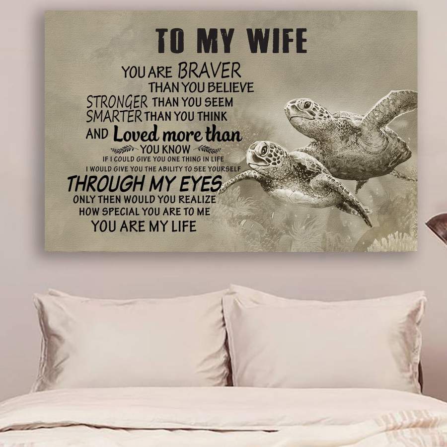 Turtle poster – to wife – you are my life