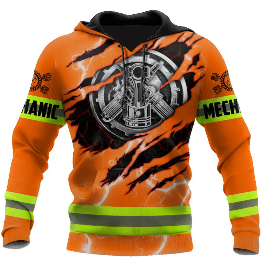 All Over Printed Mechanic Hoodie For Men and Women TRST1610202