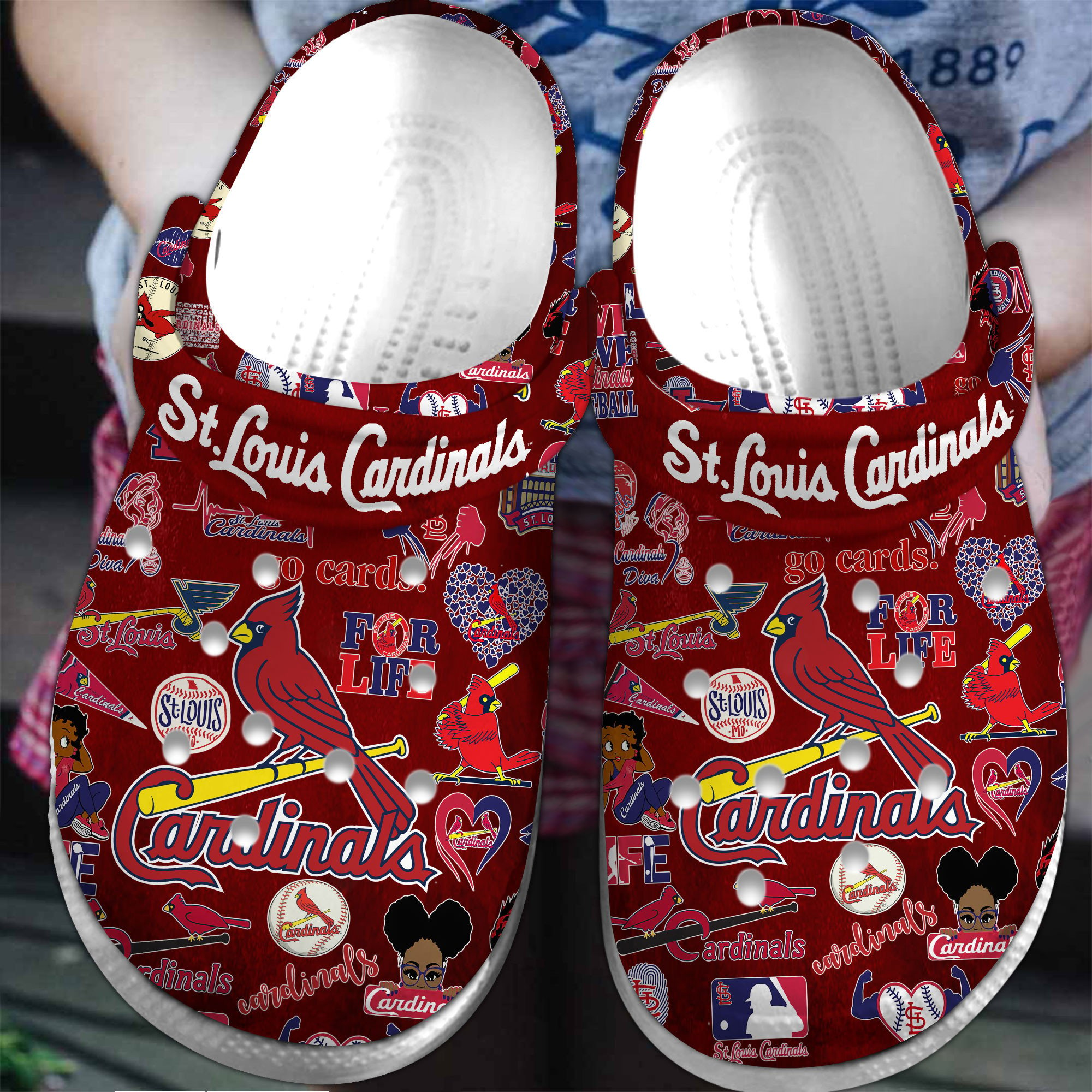 St. Louis Cardinals MLB Sport Crocs Crocband Clogs Shoes Comfortable For Men Women and Kids 3