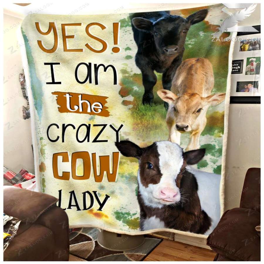 Zalooo – Fleece Blanket – Cow – Cow Lady