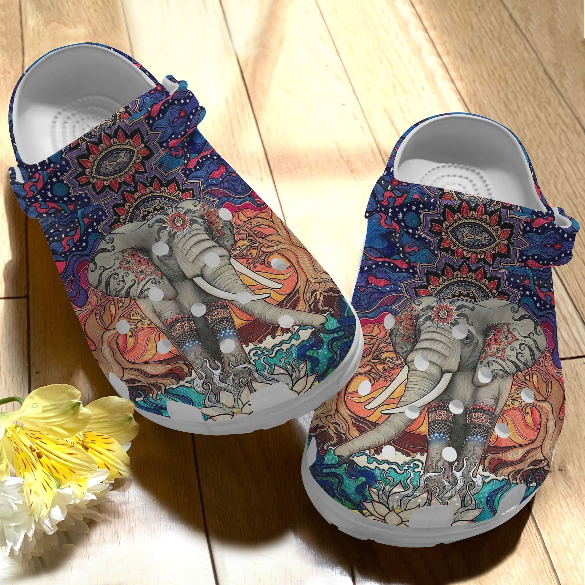 Boho Elephant Shoes – Multiple Colors Crocs Clog Birthday Gift – Gigo Smart