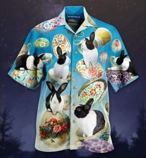 Check Out This Awesome Hawaii Aloha Shirts Happy Easter Bunnies Love You Ha94859