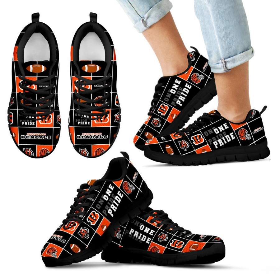 Pride Flag Cincinnati Bengals Sneakers