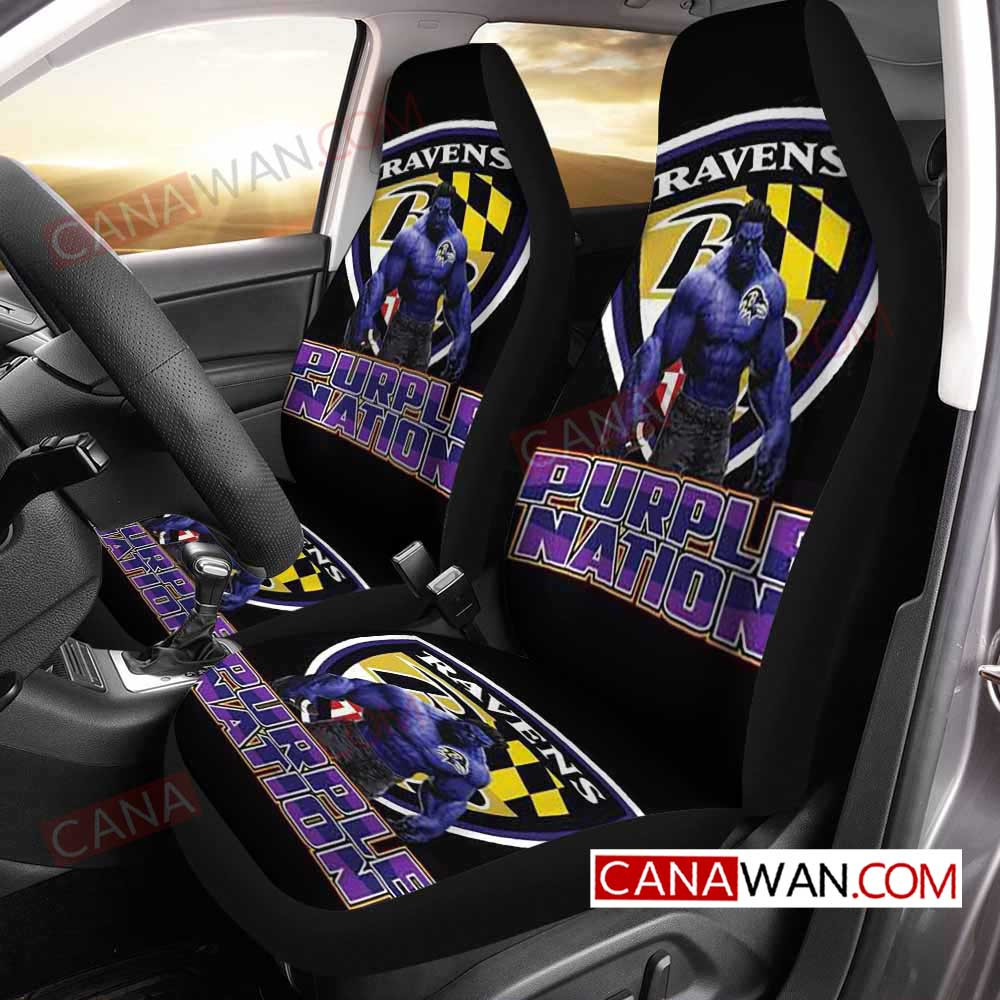 Baltimore Ravens Style144 3D Customized Personalized Car Seat Cover