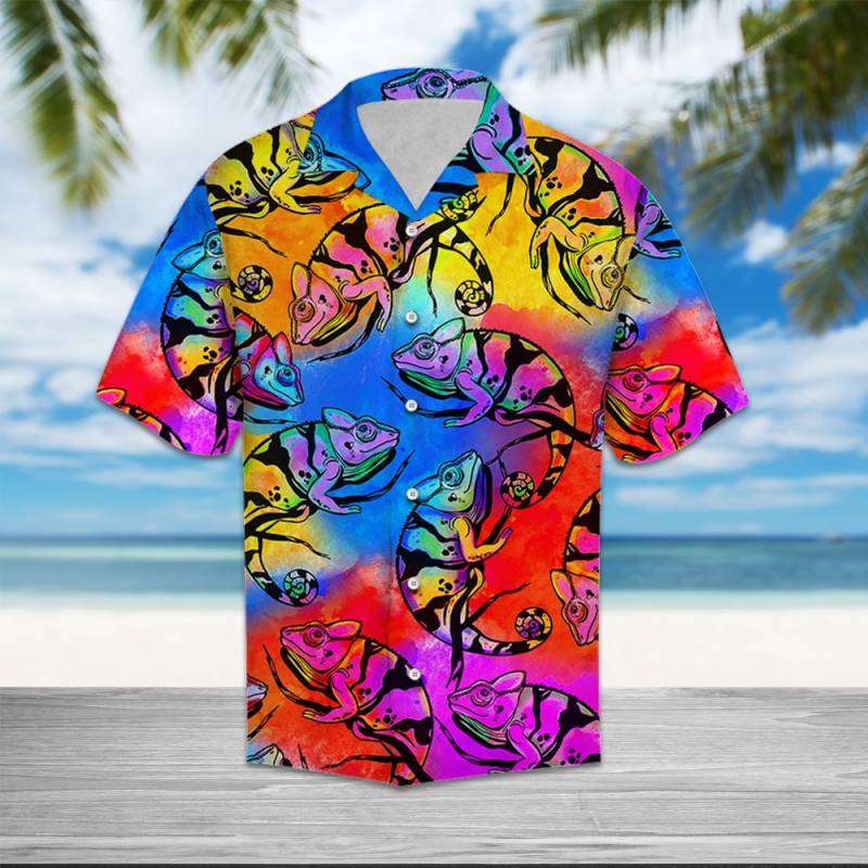 Chameleon Colorful Hawaii Shirt Ha31319