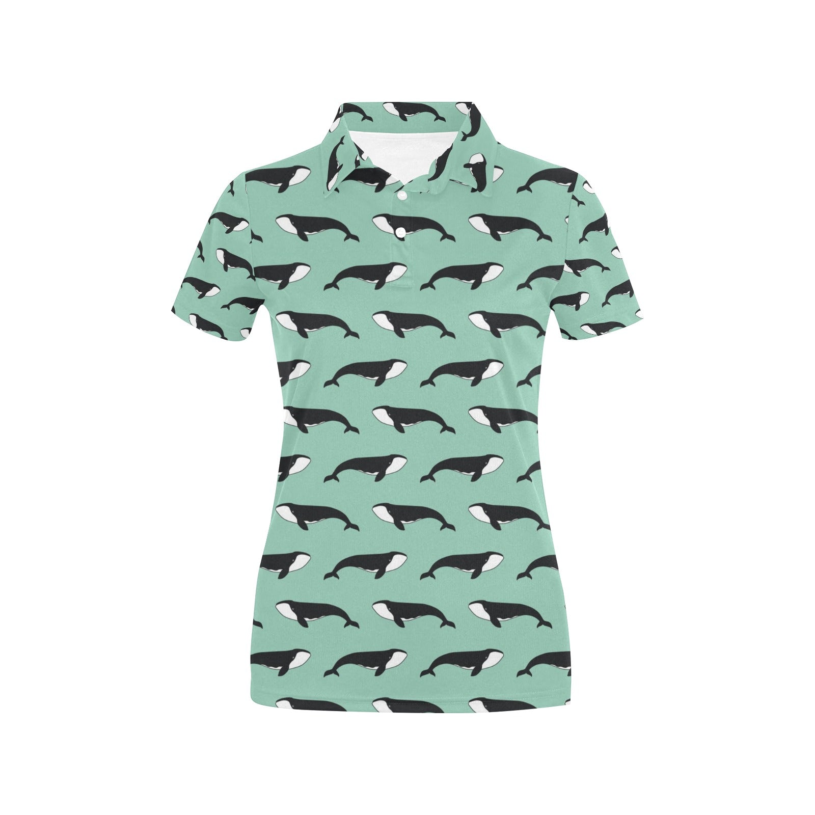 Whale Print Design Lks307 Women’S Polo Shirt