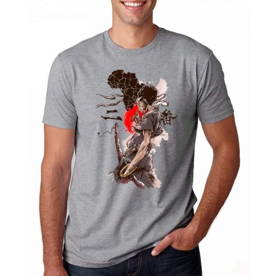 Afro Samurai T Shirt Swordsman Ninja Jinnosuke Anime Manga Gift T-Shirt