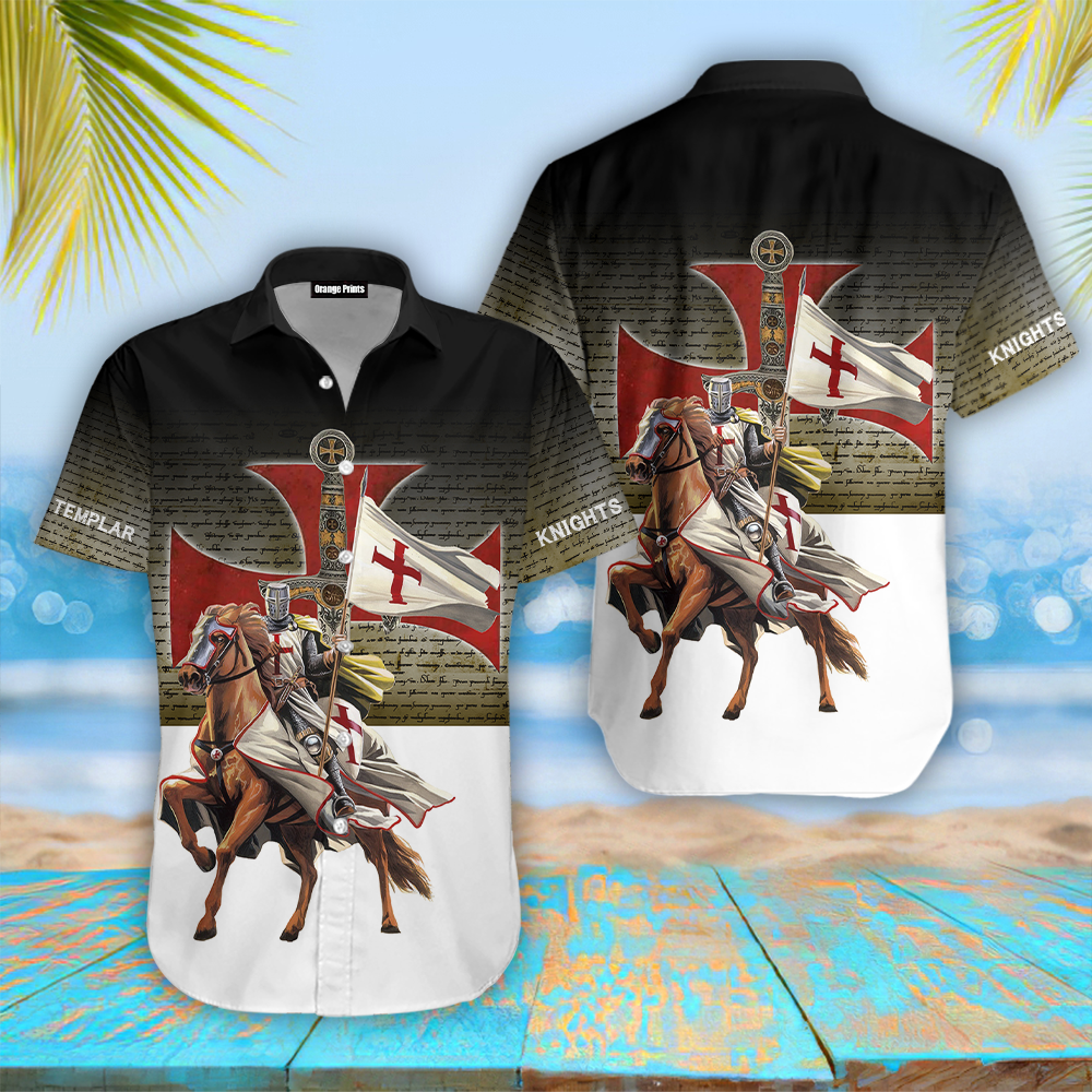 Knights Templar On Horseback Aloha Hawaii Shirt For Men Women Ha111826