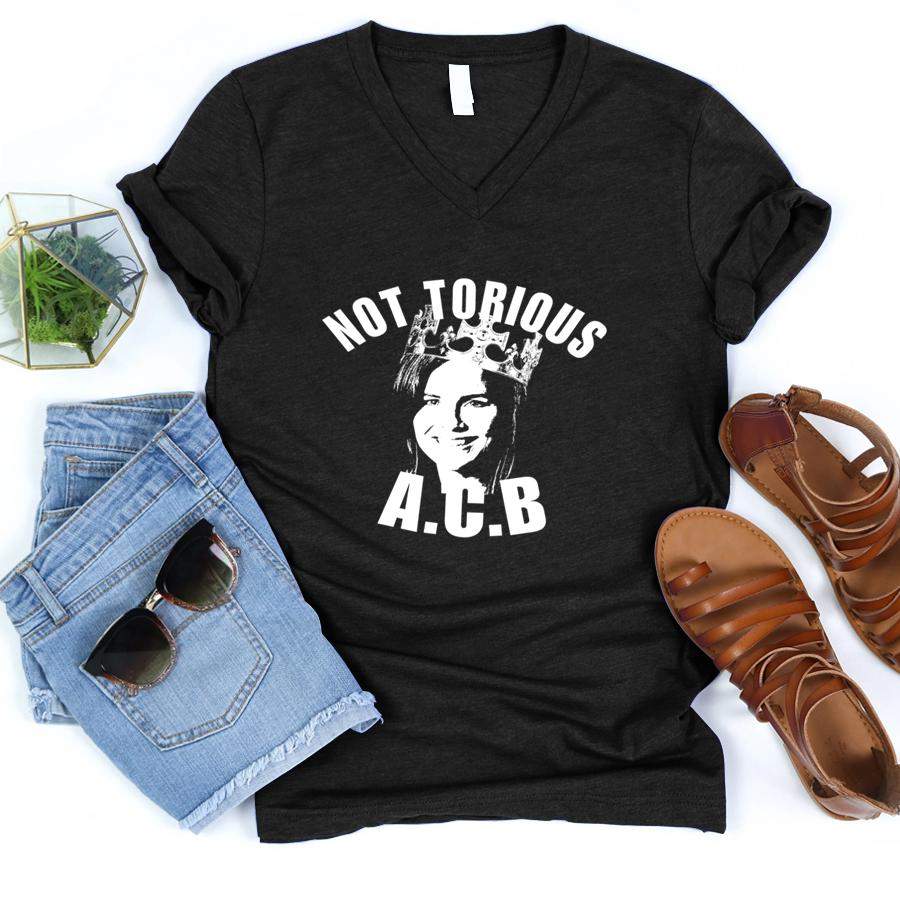 RBG Ruth Bader Ginsburg Shirts Political Feminist  V-Neck