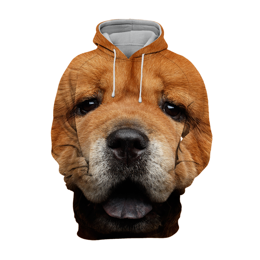 Unisex 3D Graphic Hoodies Animals Dogs Chow Chow Look