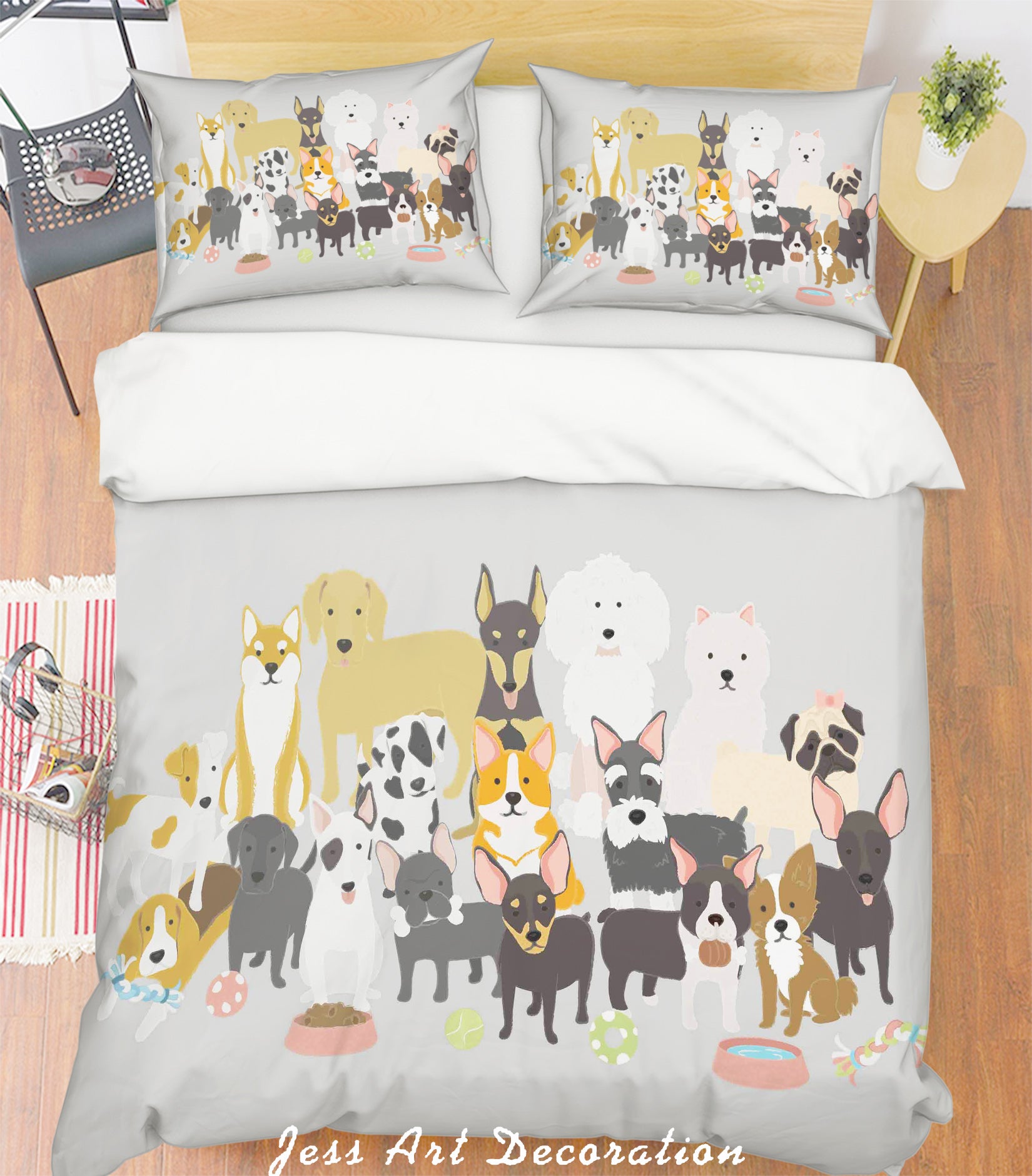 3D Cartoon Animals Quilt Cover Set Bedding Set Pillowcases  46