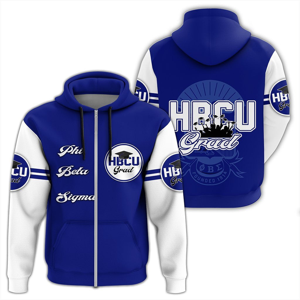 Fraternity Hoodie – Phi Beta Sigma Hbcu Grad Zip Hoodie