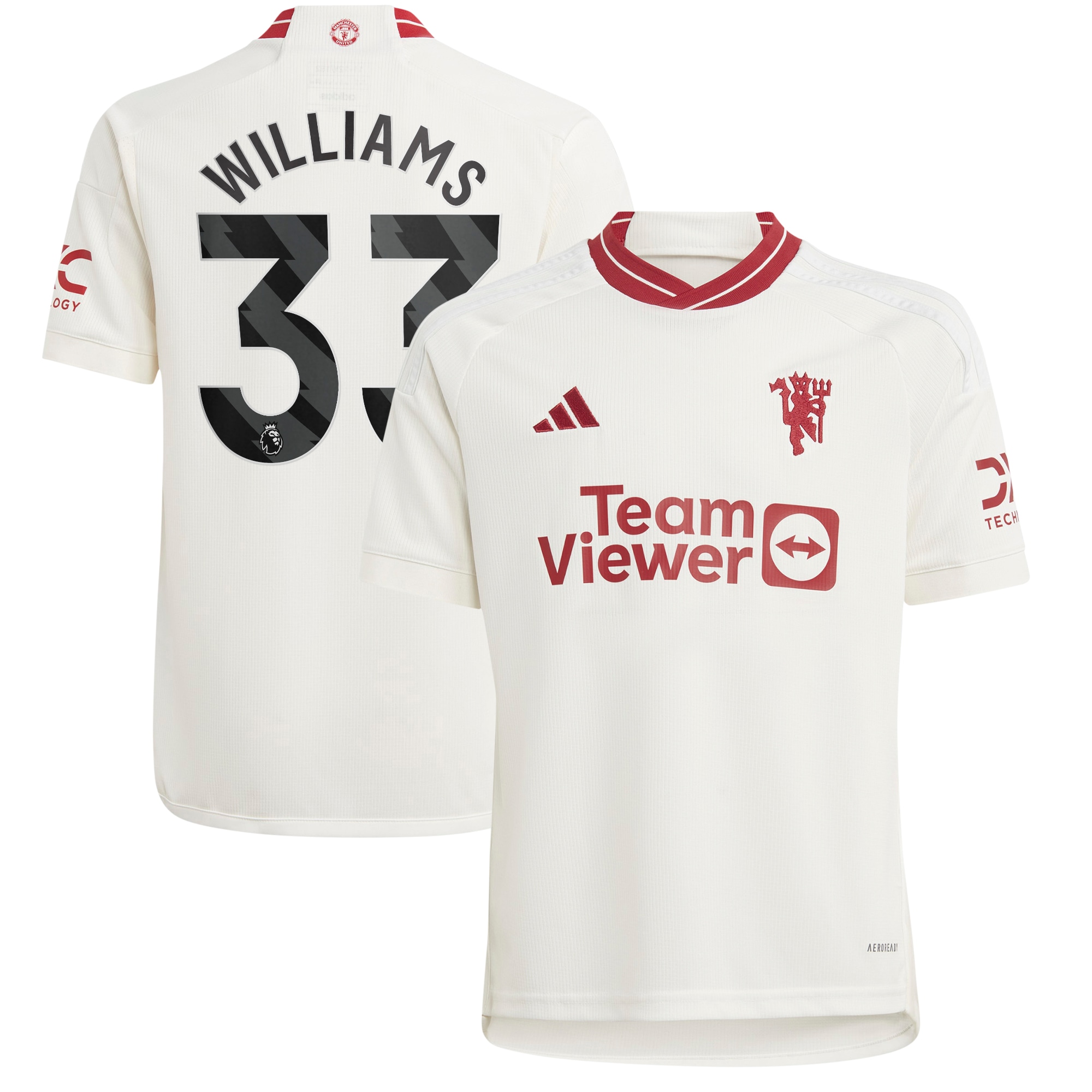 Brandon Williams Manchester United Youth 2023/24 Third Replica Player Jersey – White