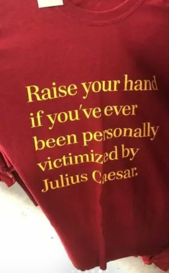 Raise Your Hand If You   ve Ever Been Personally Victimized By Julius Caesar T Shirt