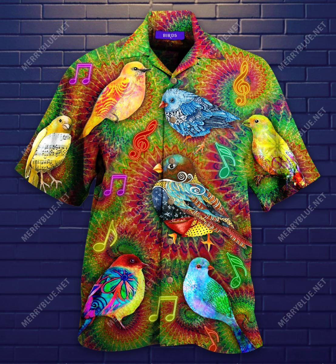 Groovy Birdy Aloha Hawaii Shirt Colorful Short Sleeve Summer Beach Casual For Men And Women Ha67520