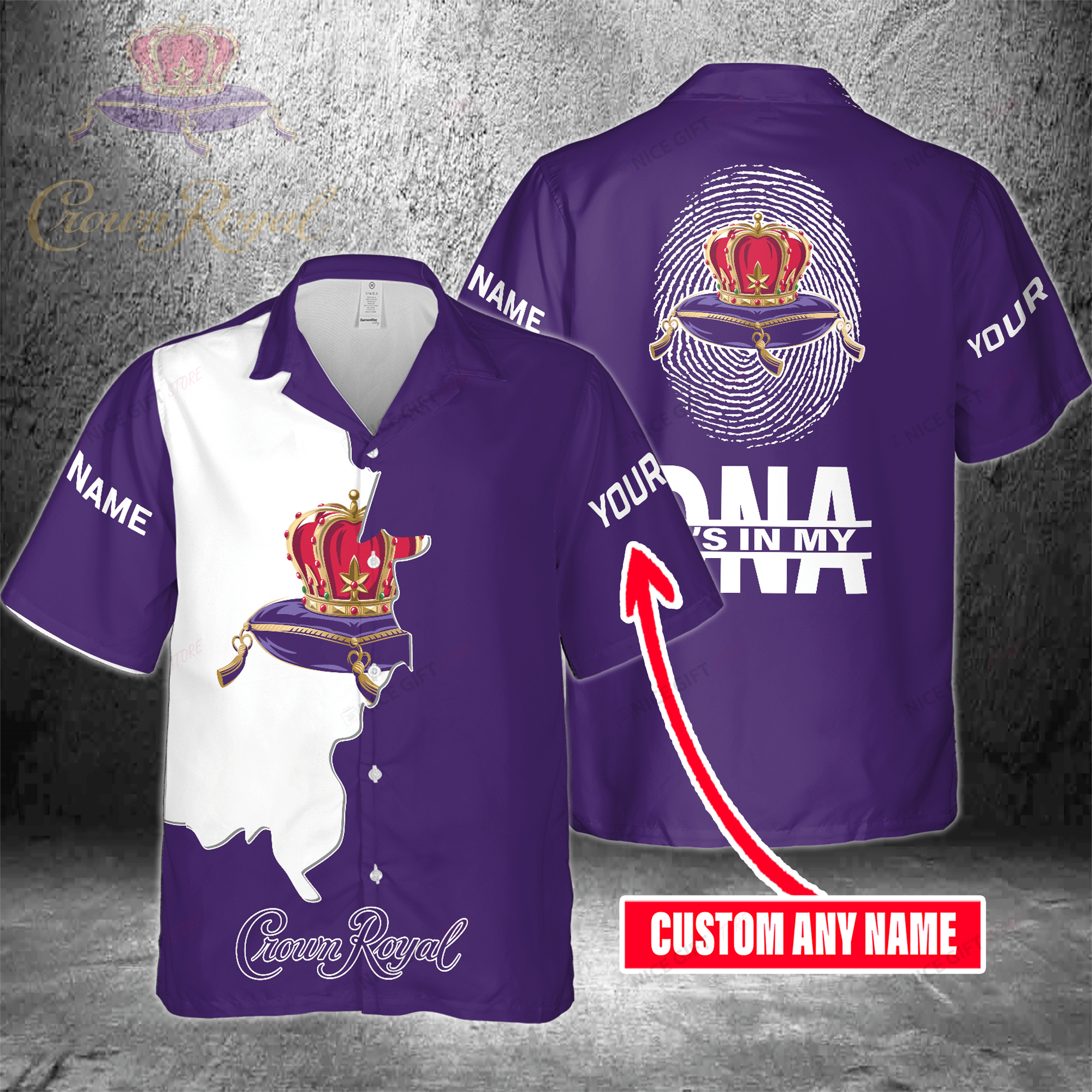 Crown Royal Custom Name It’S In My Dna Hawaiian Shirt 3Hs-T8Y1