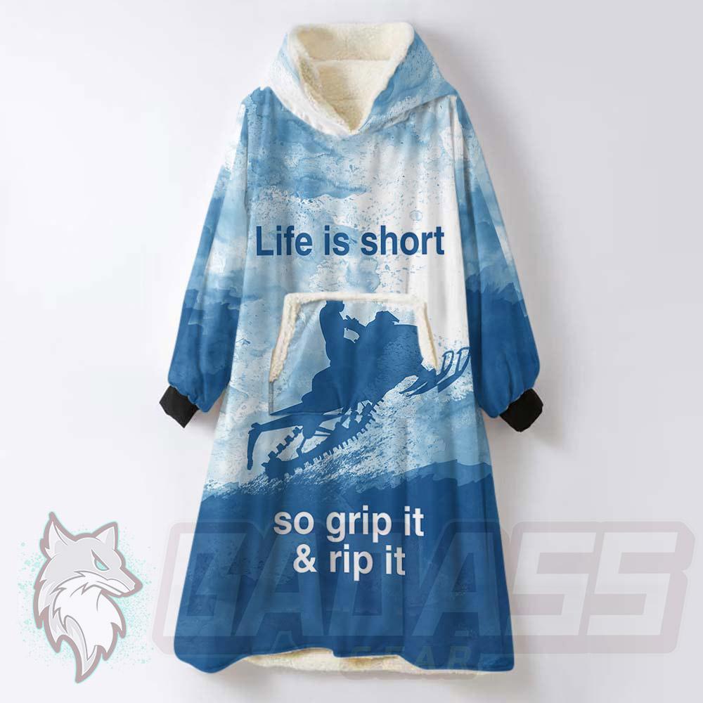 Amazing Sled Grip It Over RIM-0013 Oversized Sherpa Blanket Hoodie