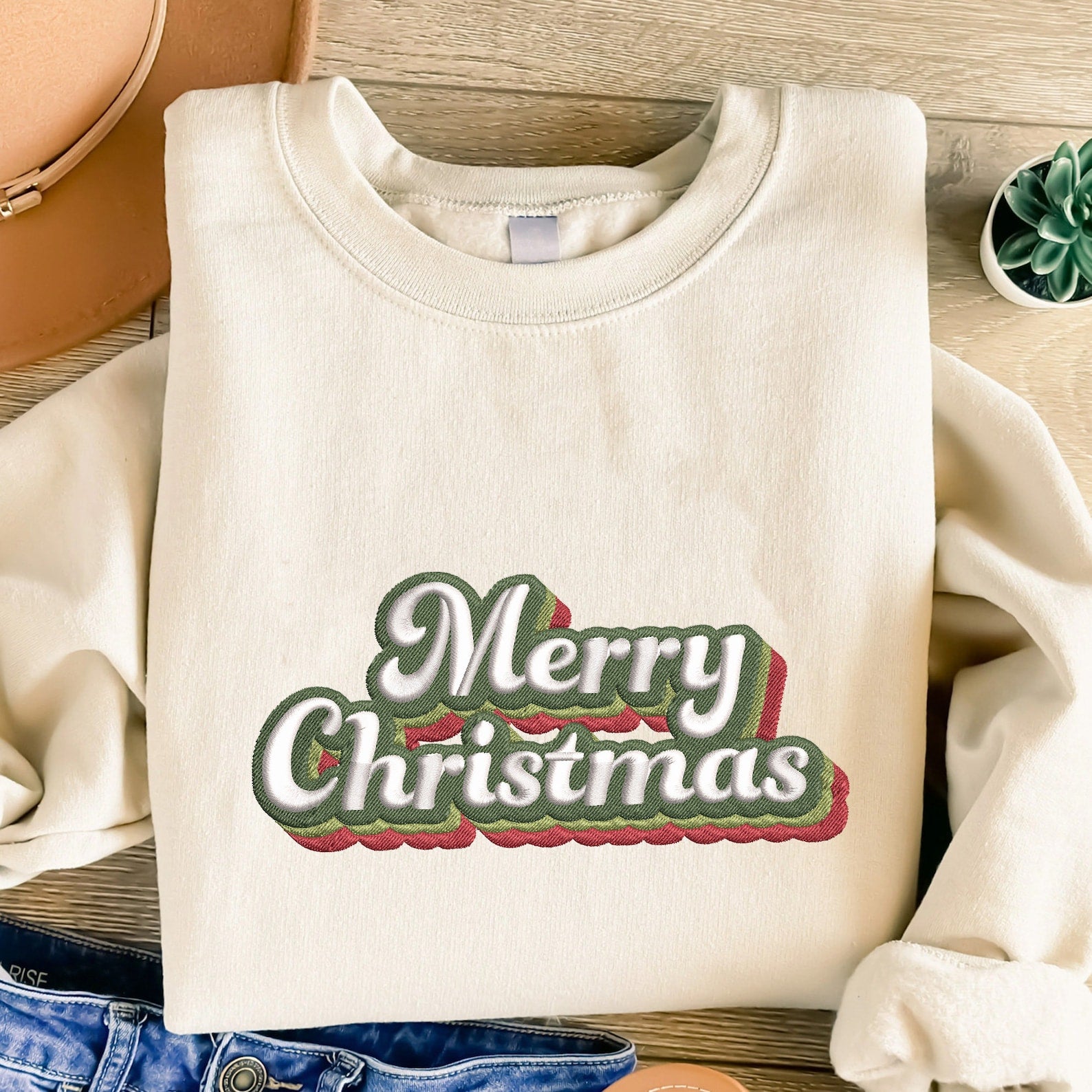 Merry Christmas Sweatshirt 2D Crewneck Sweatshirt