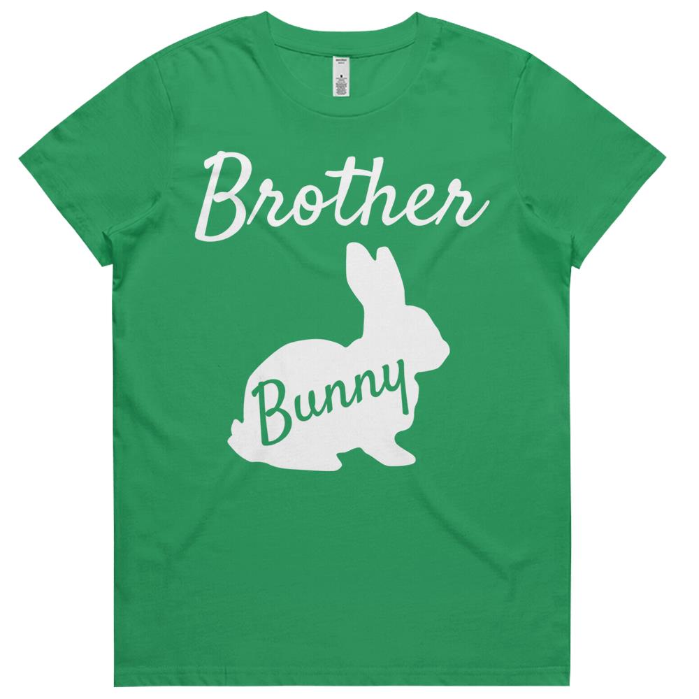 Brother Bunny T-shirt Matching Family Easter Shirts Pajamas Womens Tshirts