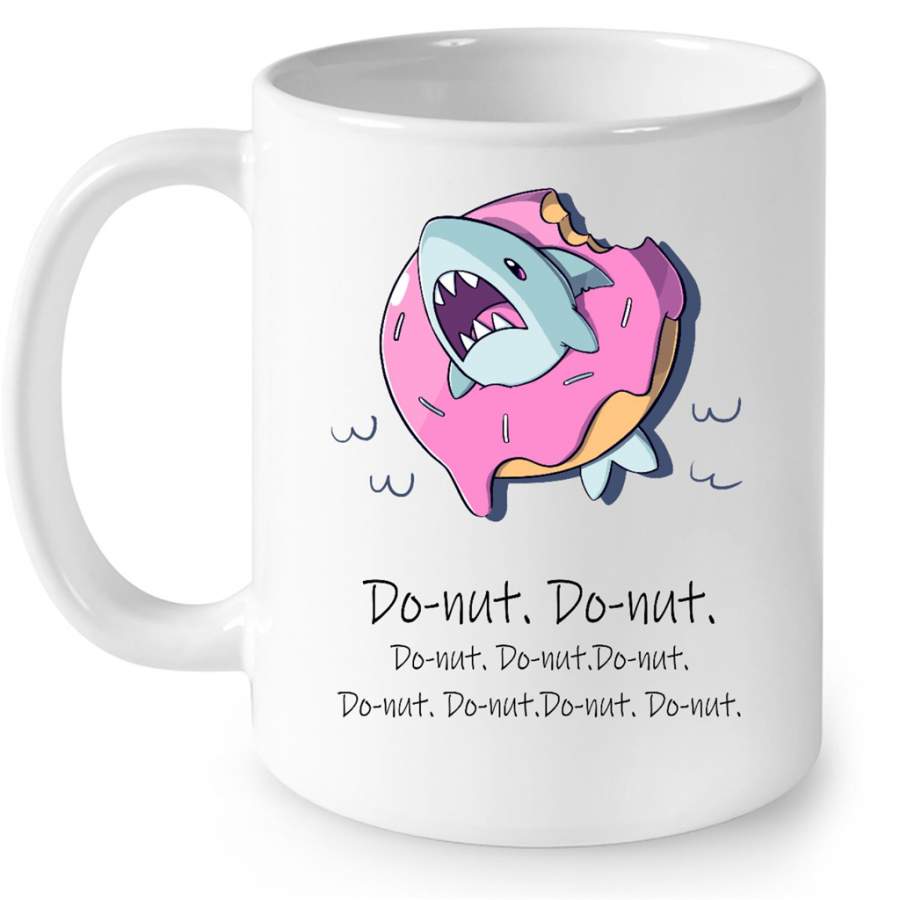 Shark Donut Do-nut W – Full-Wrap Coffee White Mug